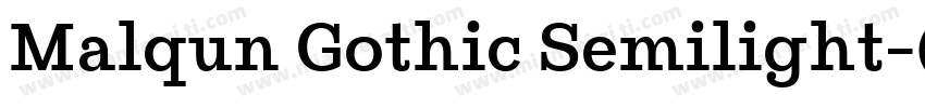 Malqun Gothic Semilight字体转换